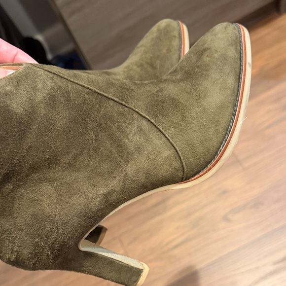 Lolacruz Suede Elegant Olive Green Ankle Booties 40 - Picture 10 of 10